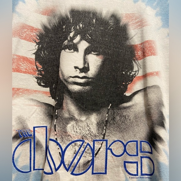 Vintage y2k liquid blue The Doors single stitch band tee - Picture 3 of 5